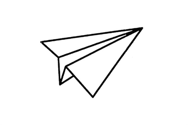 如何画纸飞机简笔画图片