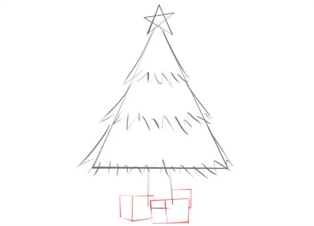 圣诞树简笔画怎么画图片