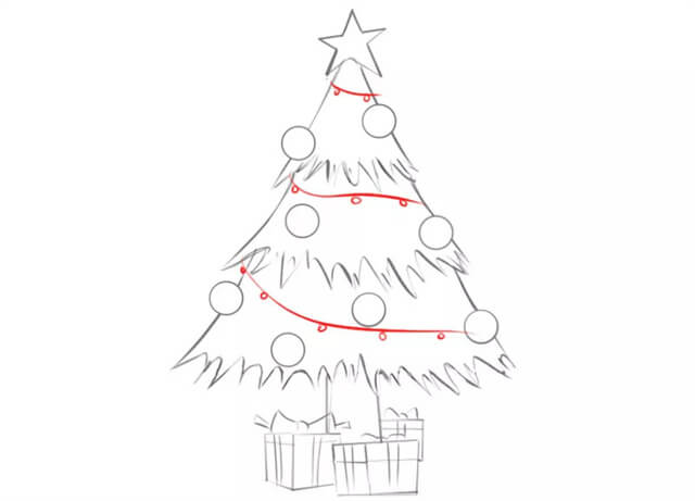 圣诞树简笔画怎么画图片