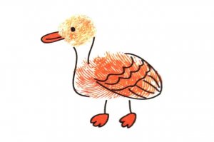 幼儿园大班美术教案《手指印画小鸭子》