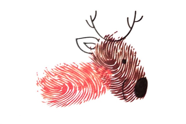 驯鹿手指画画法步骤