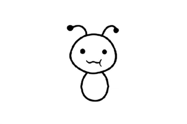 卡通小蜜蜂简笔画的画法步骤
