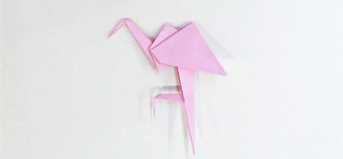 火烈鸟折纸怎么折