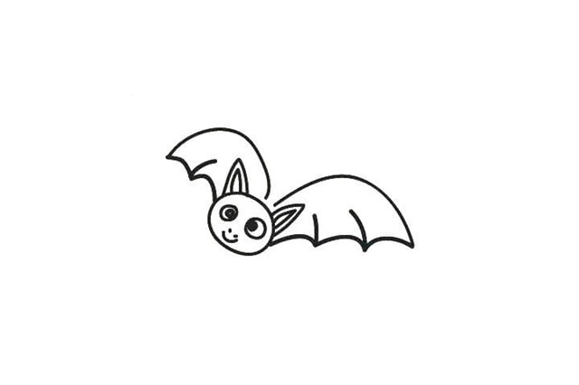 飞翔的蝙蝠简笔画教程图片