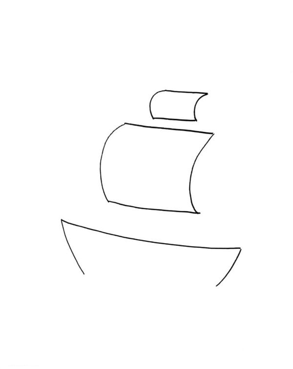 帆船简笔画怎么画图片