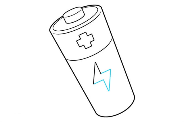 生活用品简笔画电池怎么画