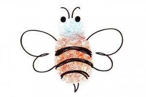 蜜蜂手指画怎么画