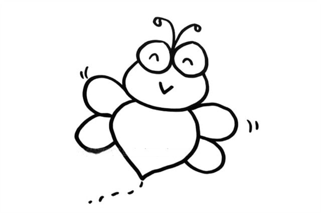 可爱的小蜜蜂简笔画画法步骤