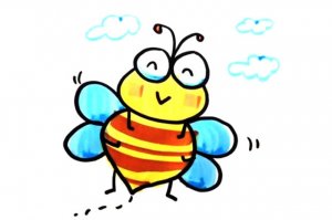 可爱的小蜜蜂简笔画画法步骤