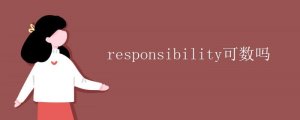 responsibility可数吗