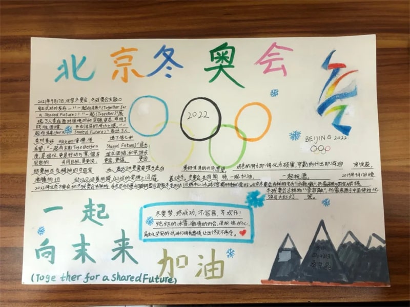 四五年级北京冬奥会手抄报图片