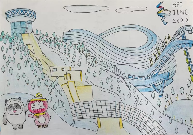 北京冬奥会绘画儿童画