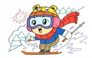滑雪卡通人物简笔画教程图片