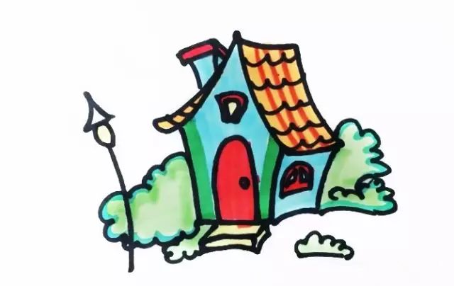 美丽的小房子简笔画怎么画图片