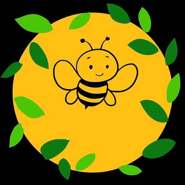 儿童卡纸贴画《可爱的小蜜蜂》