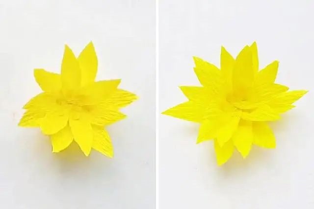 皱纹纸手工花朵向日葵教程