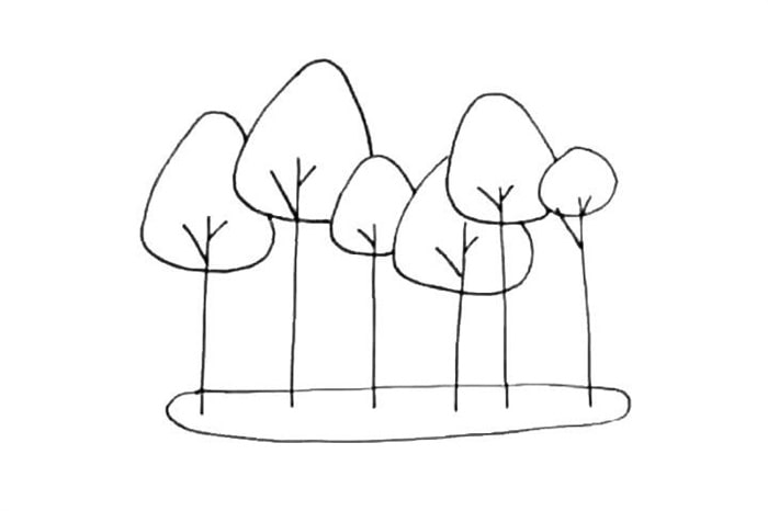 植树节卡通简笔画怎么画