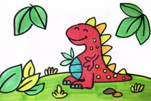 恐龙儿童简笔画怎么画图片
