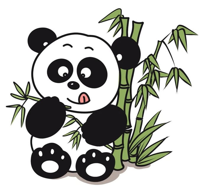 吃竹子的大熊猫简笔画图片怎么画