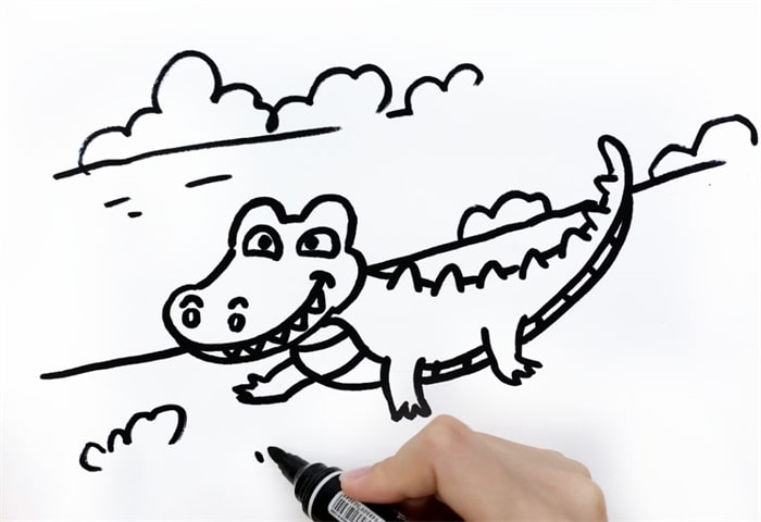 鳄鱼简笔画怎么画图片