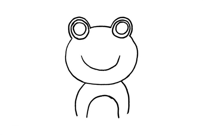 可爱的小青蛙简笔画彩色图片