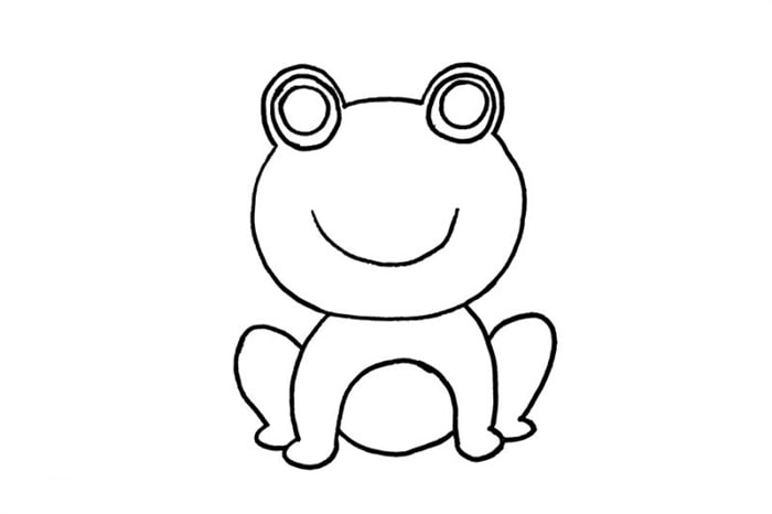 可爱的小青蛙简笔画彩色图片