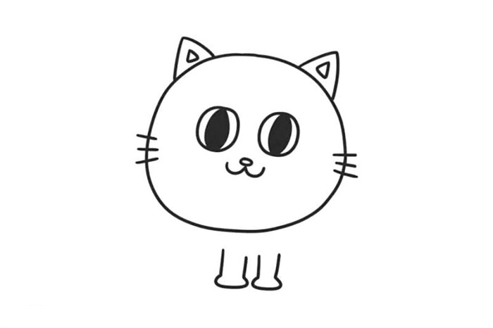 可爱的小花猫简笔画怎么画简单可爱