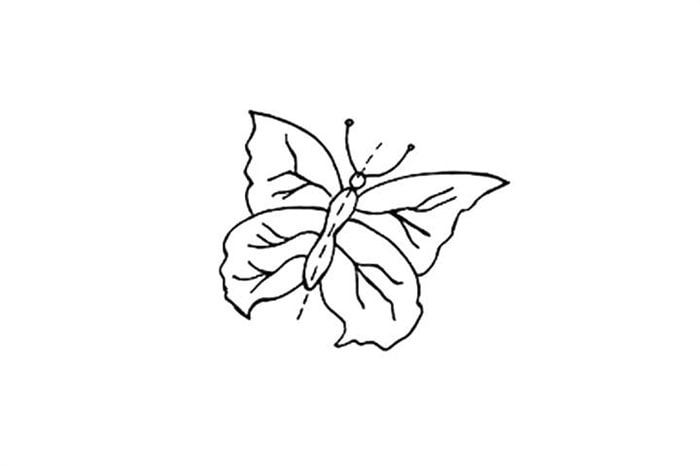 漂亮的蝴蝶简笔画画法图解
