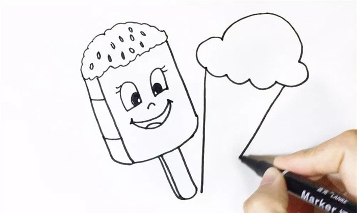 冰激凌雪糕简笔画怎么画图片