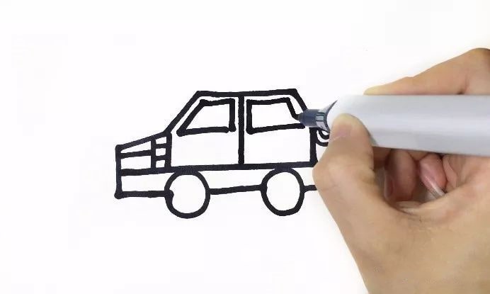 小汽车简笔画图片教程