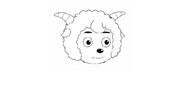 喜羊羊简笔画怎么画图片
