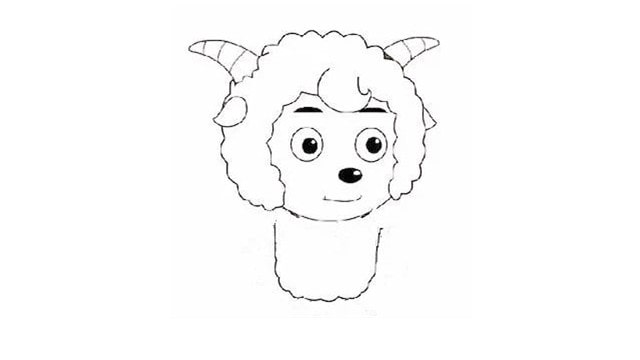 喜羊羊简笔画怎么画图片