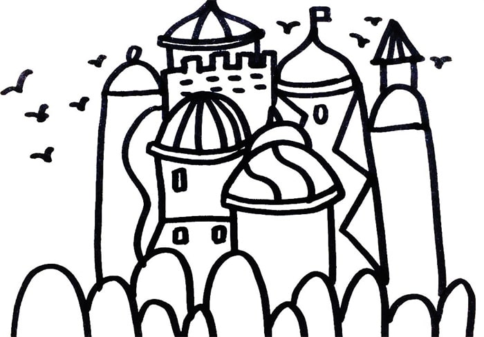 一座城堡简笔画图片教程