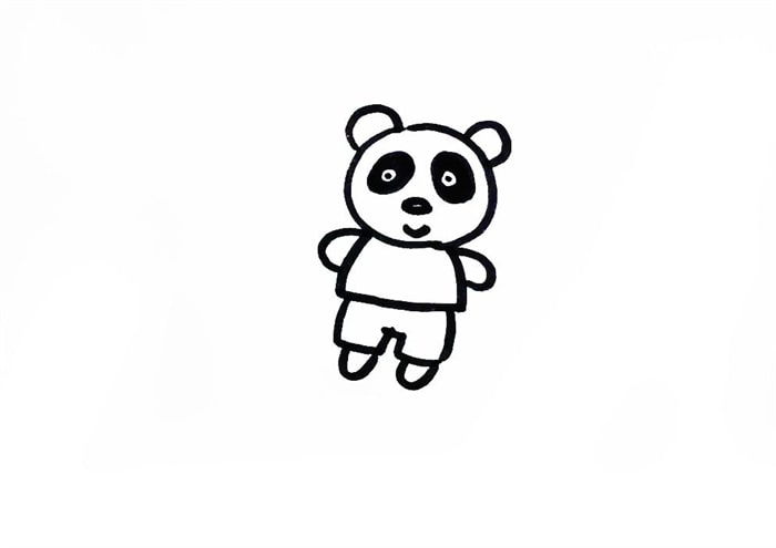 小熊猫钓星星儿童简笔画图片