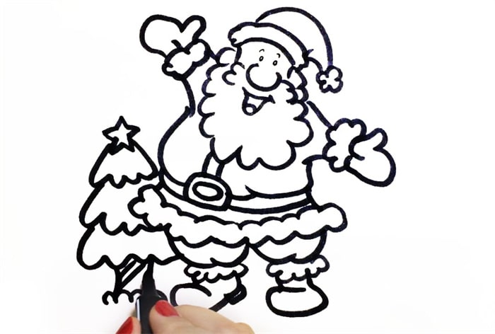 圣诞老人儿童简笔画怎么画图片