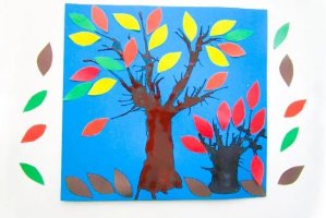幼儿创意美术：吸管吹画大树