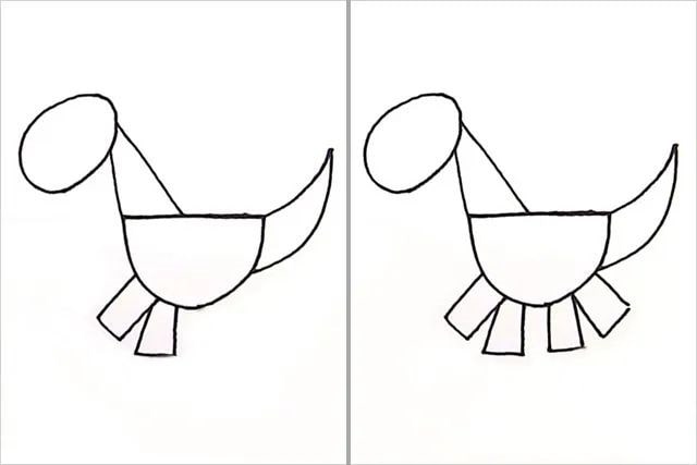 幼儿学画画：恐龙简笔画怎么画