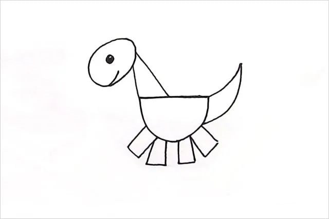 幼儿学画画：恐龙简笔画怎么画