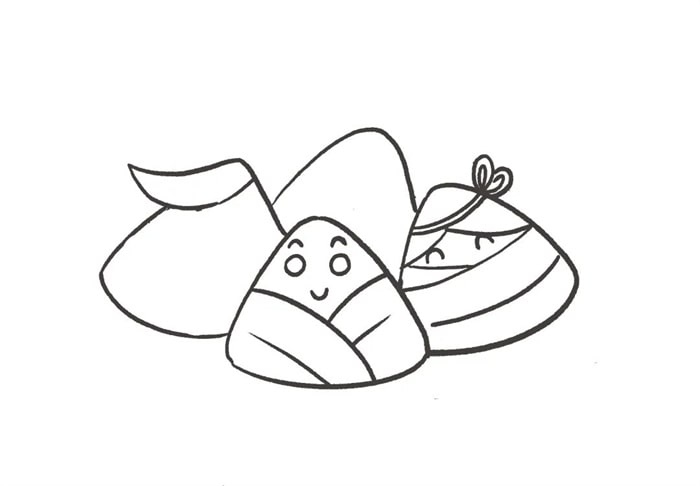 端午节粽子图片简笔画可爱