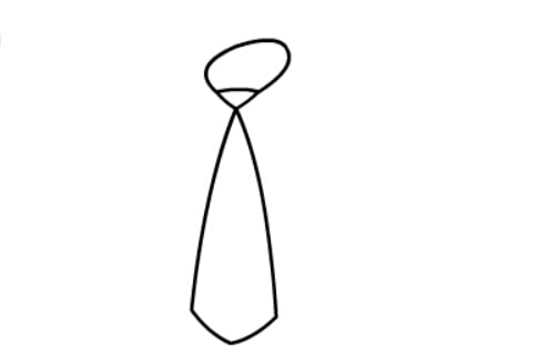 超级简单的领带简笔画画法