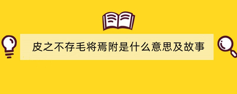 皮之不存毛将焉附是什么意思及故事