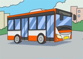 公共汽车简笔画图片教程