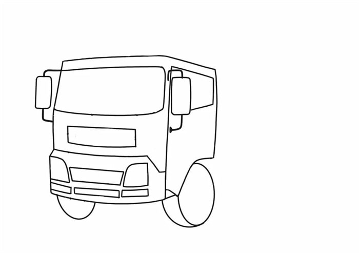 交通工具货车简笔画图片