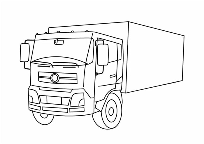 交通工具货车简笔画图片