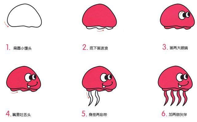 海洋生物简笔画教程图片10种