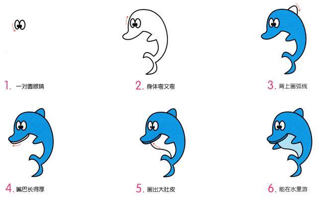 海洋生物简笔画教程图片10种