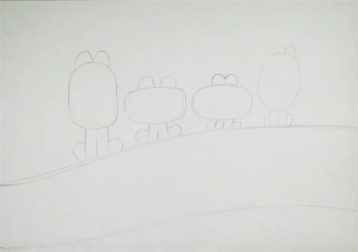 少儿美术课程青蛙简笔画《青蛙合唱团》