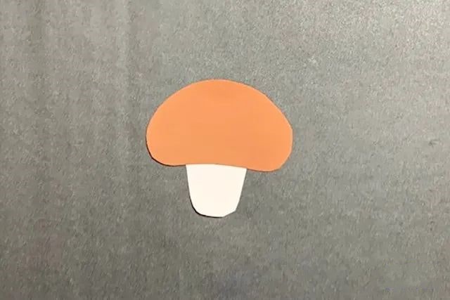 剪纸粘贴手工制作漂亮立体蘑菇