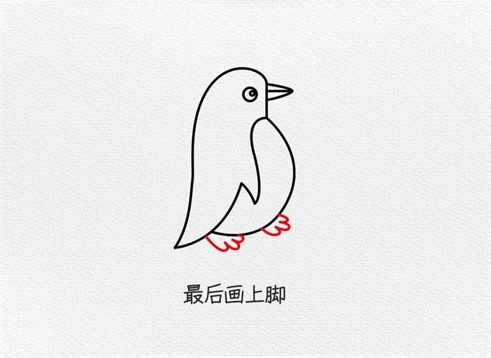 企鹅简笔画教程图片简单