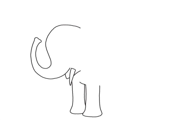 大象简笔画怎么画图片